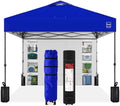 10x10 Pop Up Canopy Tent with Sidewall, Resort Blue