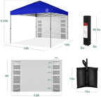 10x10 Pop Up Canopy Tent with Sidewall, Resort Blue, alternate view 3