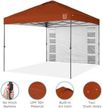 10x10 Pop Up Canopy Tent with Sidewall, Rust, alternate view 6