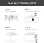 10x10 Pop Up Canopy Tent with Sidewall, White/White, alternate view 5