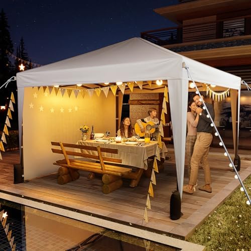 10x10 Pop Up Canopy Tent with Sidewalls, One-Push Instant Setup, alternate view 2