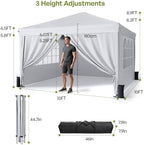 10x10 Pop Up Canopy Tent with Sidewalls, One-Push Instant Setup, alternate view 3
