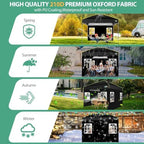 10x10 Pop up Canopy Tent with Sidewalls, One Push Setup Tent, Black in Black, alternate view 3
