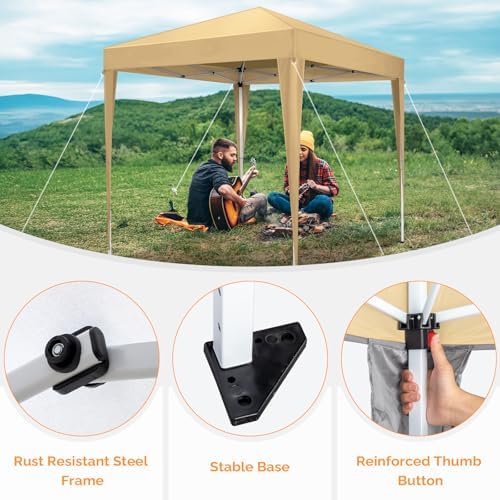 10x10 Pop Up Canopy Tent with Sidewalls, Outdoor Gazebo Canopy Tent, Patio Event Tents Outdoor Event Shelter for, alternate