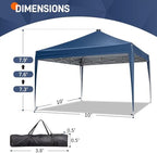10x10 Pop Up Canopy Tent with Sidewalls, Outdoor Gazebo Canopy Tent, Patio Event Tents Outdoor Event Shelter for, alternate