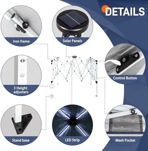 10x10 Pop Up Canopy Tent with Sidewalls, Outdoor Gazebo Canopy Tent, Patio Event Tents Outdoor Event Shelter for, alternate