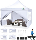 10x10 Pop Up Canopy Tent with Sidewalls, Waterproof Commercial Outdoor Instant Gazebo UV Protection 50+ Event