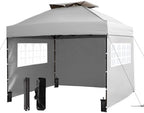 10x10 Pop Up Canopy Tent with Window Sidewalls & Top Vent, Portable Instant Folding Gazebo Sun Shade for Sports