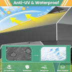 10x10 Pop Up Canopy with 3 Sidewalls, 1-Person Setup, Waterproof, alternate view 5