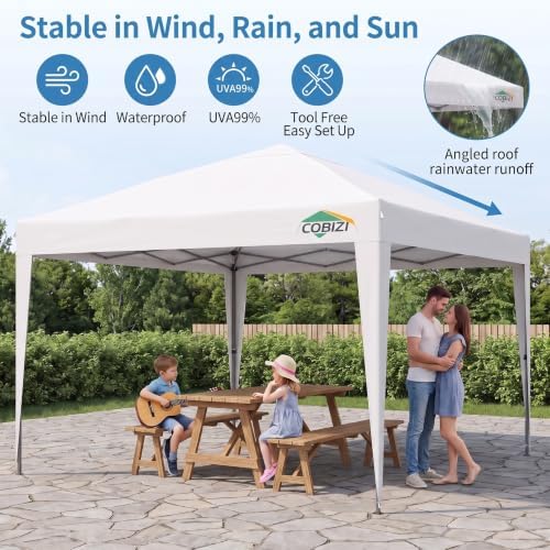 10x10 Pop Up Canopy with 4 Sidewall, One Push Party Tent for Outdoor, alternate view 4