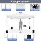 10x10 Pop Up Canopy with 4 Sidewall, One Push Party Tent for Outdoor, alternate view 5
