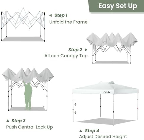 10x10 Pop Up Canopy with Pocket Sidewall, Beach Tent, CP23, White in white, alternate view 6