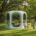 10x10 Pop Up Screen Tent, Mosquito Net Gazebo, UV Resistant, Green in Green