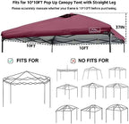 10x10 Replacement Top Pop Up Canopy Tent Cover Roof with Air Vent-Top Only, alternate view 3