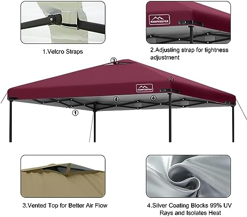 10x10 Replacement Top Pop Up Canopy Tent Cover Roof with Air Vent-Top Only, alternate view 6