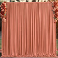 10x10 Rust Backdrop Curtain for Parties Wedding Wrinkle Free Red Photo Curtains Backdrop Drapes Fabric