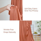 10x10 Rust Backdrop Curtain for Parties Wedding Wrinkle Free Red Photo Curtains Backdrop Drapes Fabric, alternate view 6