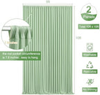 10x10 Sage Green Backdrop Curtain for Parties Wrinkle Free Dark Green Photo Curtains Backdrop Drapes Fabric, alternate view 5