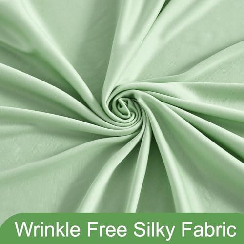 10x10 Sage Green Backdrop Curtain for Parties Wrinkle Free Dark Green Photo Curtains Backdrop Drapes Fabric, alternate view 6