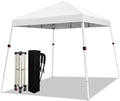 10x10 Slant Legs Pop Up Canopy Tent, 1-Button Push Setup Canopy Tent, Adjustable Height Instant Portable