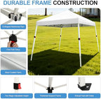 10x10 Slant Legs Pop Up Canopy Tent, 1-Button Push Setup Canopy Tent, Adjustable Height Instant Portable, alternate view 3