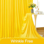 10x10 Yellow Backdrop Curtain for Parties Wrinkle Free Lemon Yellow Photo Curtains Backdrop Drapes Fabric, alternate view 6