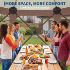 10x10FT 6-Sided Pop Up Gazebo Screen Tent with Mesh Panels, Brown in 10x10FT in Brown, alternate view 4
