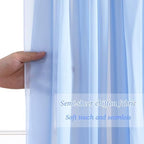 10x10ft Baby Blue Chiffon Backdrop Curtain with Lights String for Wedding Sheer Tulle Curtain Photo Backdrops, alternate view