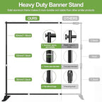 10x10ft Backdrop Banner Stand, Heavy Duty Step and Repeat Stand Kit in 10x10ft, alternate view 3