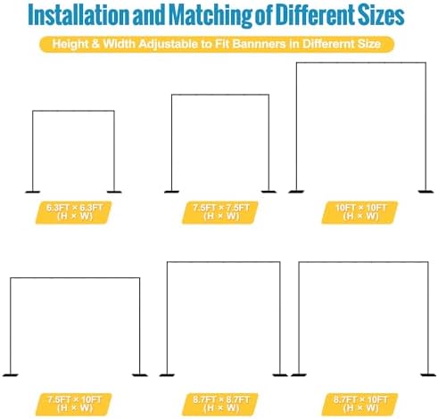 10x10ft Backdrop Stand Heavy Duty Black Adjustable Pipe and Drape in 10x10ft, alternate view 2