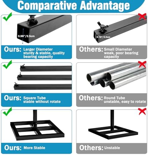 10x10ft Backdrop Stand Heavy Duty Black Adjustable Pipe and Drape in 10x10ft, alternate view 3
