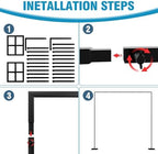 10x10ft Backdrop Stand Heavy Duty Black Adjustable Pipe and Drape in 10x10ft, alternate view 4