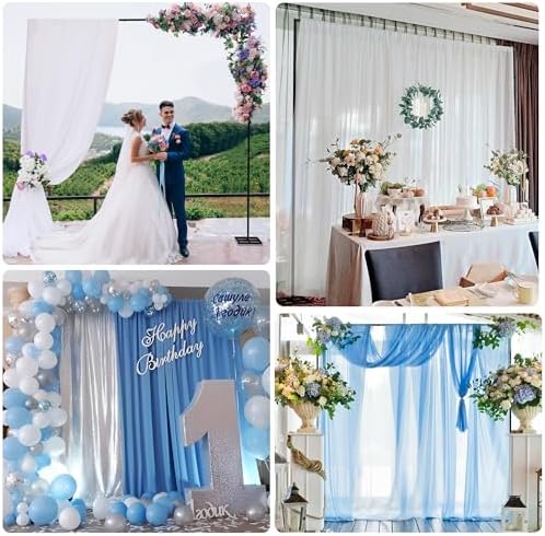 10x10ft Backdrop Stand Heavy Duty Black Adjustable Pipe and Drape in 10x10ft, alternate view 6