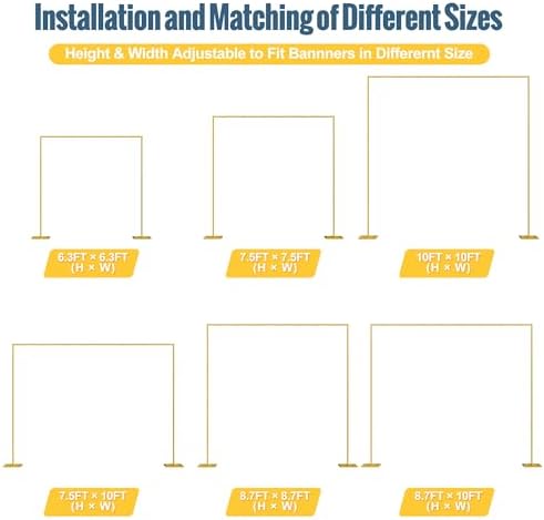 10x10FT Backdrop Stand Heavy Duty Pipe and Drape Kit Adjustable in 10x10FT, alternate view 2