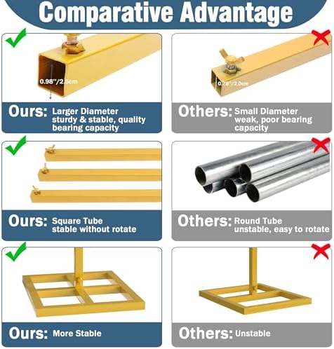 10x10FT Backdrop Stand Heavy Duty Pipe and Drape Kit Adjustable in 10x10FT, alternate view 5