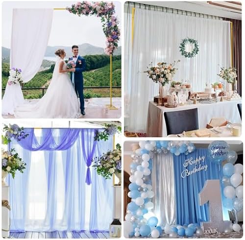 10x10FT Backdrop Stand Heavy Duty Pipe and Drape Kit Adjustable in 10x10FT, alternate view 6