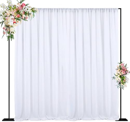 10x10FT Backdrop Stand Heavy Duty Pipe and Drape Kit Black in 10x10FT