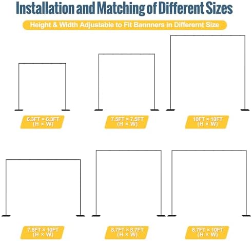 10x10FT Backdrop Stand Heavy Duty Pipe and Drape Kit Black in 10x10FT, alternate view 2