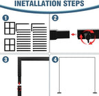 10x10FT Backdrop Stand Heavy Duty Pipe and Drape Kit Black in 10x10FT, alternate view 3