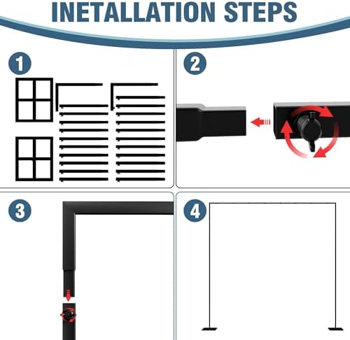 10x10FT Backdrop Stand Heavy Duty Pipe and Drape Kit Black in 10x10FT, alternate view 3