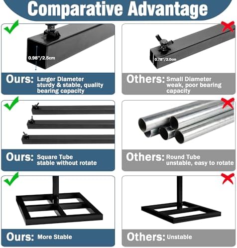 10x10FT Backdrop Stand Heavy Duty Pipe and Drape Kit Black in 10x10FT, alternate view 5