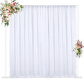 10x10FT Backdrop Stand Heavy Duty Pipe and Drape Kit White in 10x10FT