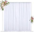 10x10FT Backdrop Stand Heavy Duty Pipe and Drape Kit White in 10x10FT