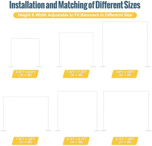 10x10FT Backdrop Stand Heavy Duty Pipe and Drape Kit White in 10x10FT, alternate view 2