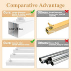 10x10FT Backdrop Stand Heavy Duty Pipe and Drape Kit White in 10x10FT, alternate view 4