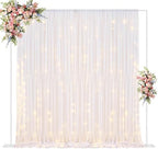 10x10ft Backdrop Stand Heavy Duty White Adjustable Pipe and Drape in 10x10ft