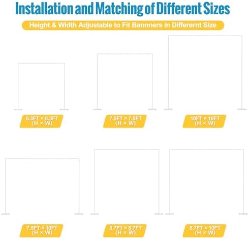 10x10ft Backdrop Stand Heavy Duty White Adjustable Pipe and Drape in 10x10ft, alternate view 2