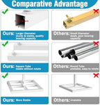 10x10ft Backdrop Stand Heavy Duty White Adjustable Pipe and Drape in 10x10ft, alternate view 3