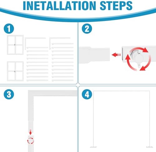 10x10ft Backdrop Stand Heavy Duty White Adjustable Pipe and Drape in 10x10ft, alternate view 4