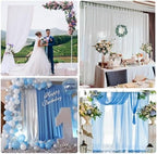 10x10ft Backdrop Stand Heavy Duty White Adjustable Pipe and Drape in 10x10ft, alternate view 6